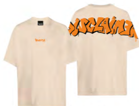 Disclaimer t-shirt bimbo safari arancio