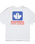 Dsquared2 Kid T-shirt bicolor con grafica Leaf