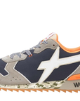 W6YZ jet-m. sneakers in tessuto tecnico e suede grigio-navy
