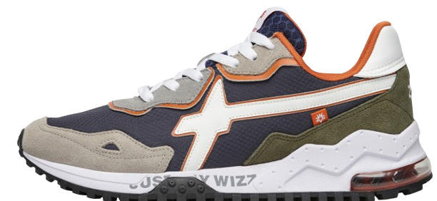 W6YZ breeze-m. sneakers in suede e tessuto tecnico grigio-navy