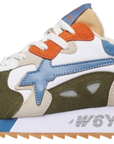 W6YZ  match-m. - sneakers in suede e tessuto tecnico - militare-azzurro